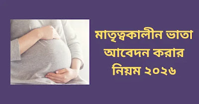 মাতৃত্বকালীন ভাতা আবেদন করার নিয়ম